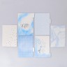 A set of cardboard dividers with foil for the ArtUzor "Blue sky" glider, size 15.6 x 21 cm, 6 sheets