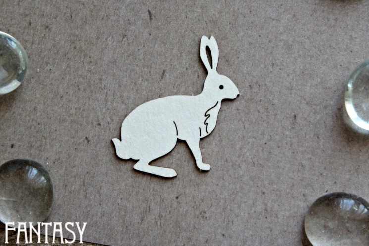Chipboard Fantasy "Hare 1208" size 4*3.5 cm