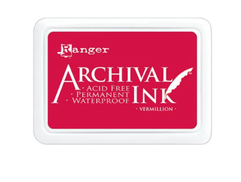 Archive ink "Archive Ink" from Ranger, color Vermillion size 12*17 cm