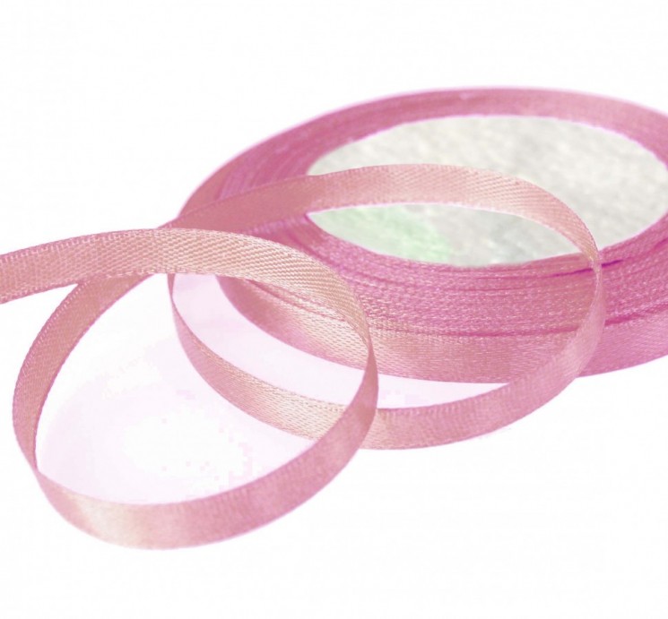 Satin ribbon "Noble pink", width 0.6 cm, length 5.6 m