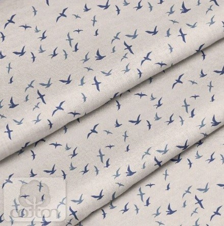 Fabric 100% cotton Poland "Seagulls", size 50X50 cm