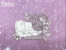 Чипборд Fantasy «Снежные объятия (Мишки с цветочками) 3035» размер 8,7*6,4 см
