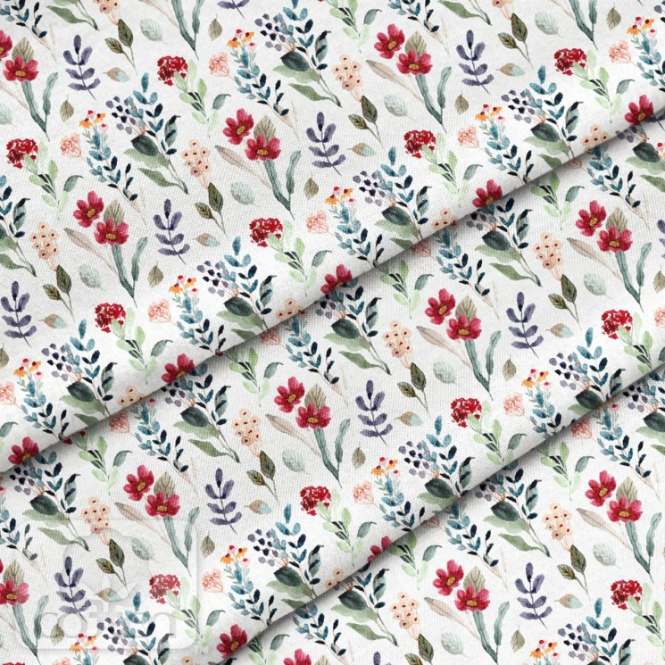 Fabric 100% cotton Poland "Scarlet Flower", size 50X50 cm