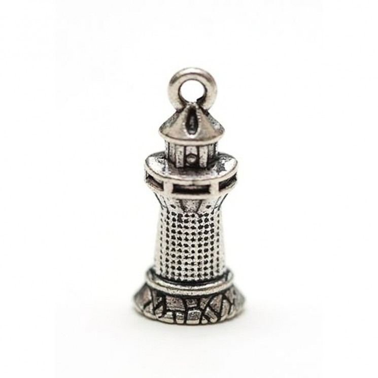 Scrapberry's metal pendant "Mayak", antique silver, size 6X20 mm, 1 pc