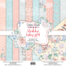 Set of double-sided paper Factory Decor "Shabby baby girl redesign",10 sheets, size 20x20 cm, 200 gr/m2