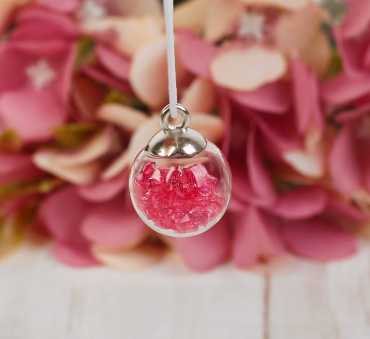 Decor pendant for creativity "Pebbles", pink, 2X1. 5X1. 5 cm, 1 pc