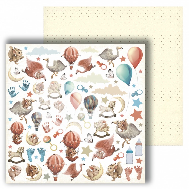 Double-sided sheet for cutting out Dream Light Studio Magic dreams "Elements", size 30, 48x30, 48 cm, 250 g /m2