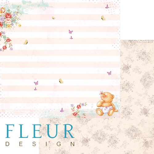 Double-sided sheet of paper Fleur Design Dolls "Little joys", size 30. 5x30. 5 cm, 190 g/m2