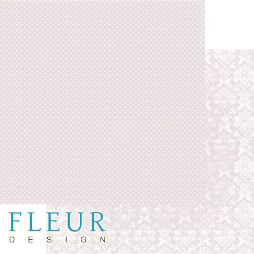 Double-sided sheet of paper Fleur Design Shabby chic Basic 2.0 "Light coral", size 30. 5x30. 5 cm, 190 g/m2
