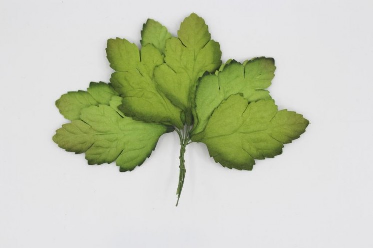 Leaves with a stem "Big green", size 7x4. 5 cm, 10 pcs