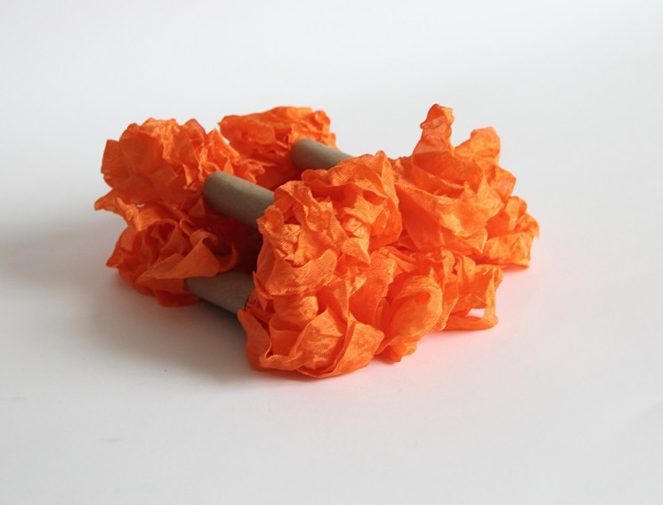 Shabby ribbon "Orange", width 1.5 cm, length 1 m
