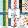 Set of double-sided paper for Decor "Cool School", size 20x20 cm, 200 gr/m2