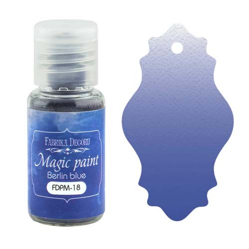 Dry paint "Magic Paint" FABRIKA DECORU, color Berlin azure, 15 ml 