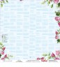 Double-sided sheet of paper Scrapberry's Floral embroidery "Canvas", size 30x30 cm, 180 g/m2