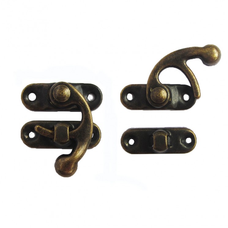 Lock for caskets and blanks, bronze, 1 piece, size 23X27 mm
