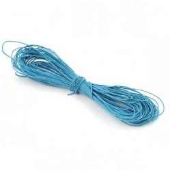 Waxed cord 1 mm, Turquoise color, cut 1 m
