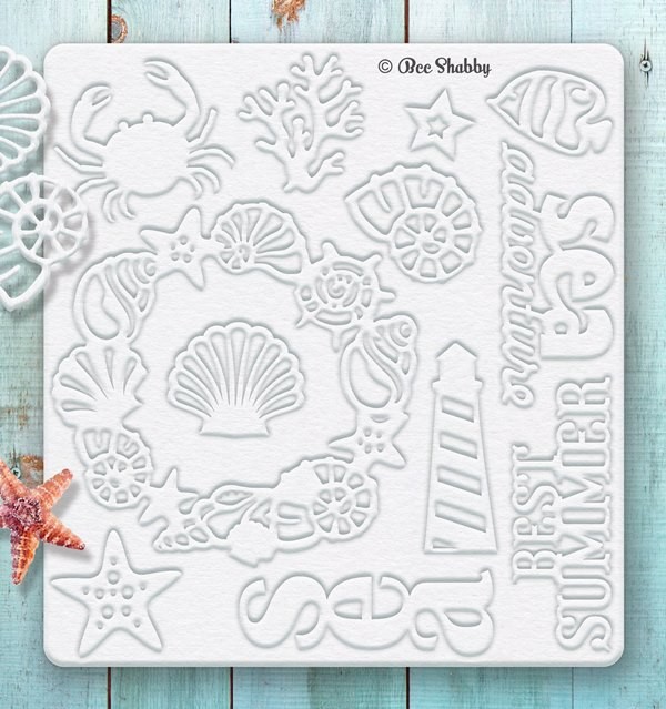 Bee Shabby chipboard "Ships", 12 elements