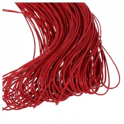 Waxed cord 1 mm, color Red, cut 1 m