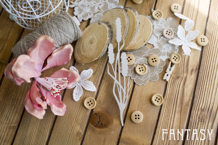Chipboard Fantasy "Panicle" size 12.5*2.7 cm