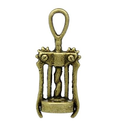 Pendant "Corkscrew" bronze, size 11x27mm, 1 piece