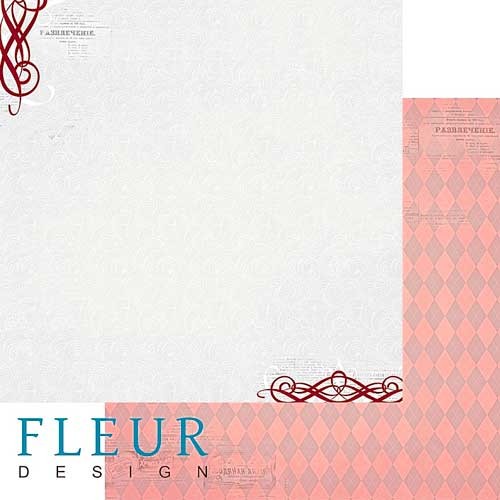 Double-sided sheet of paper Fleur Design Winter wonders "Frost", size 30. 5x30. 5 cm, 190 g/m2
