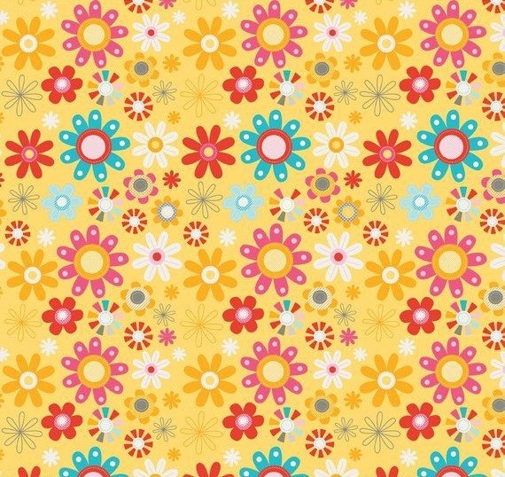 Fabric for patchwork sewing 100% cotton "Riley Blake Yellow", size 50X50 cm