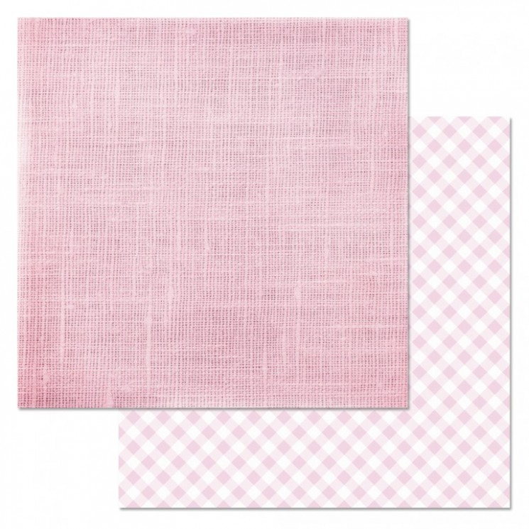 Double-sided sheet of ScrapMania paper " Phonomix. Pink. Canvas", size 30x30 cm, 180 g/m2