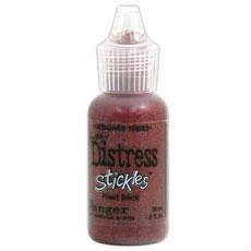 Contour glue with glitter "Distress Sticks" Tim Holtz, color Fired Brick, 18 ml