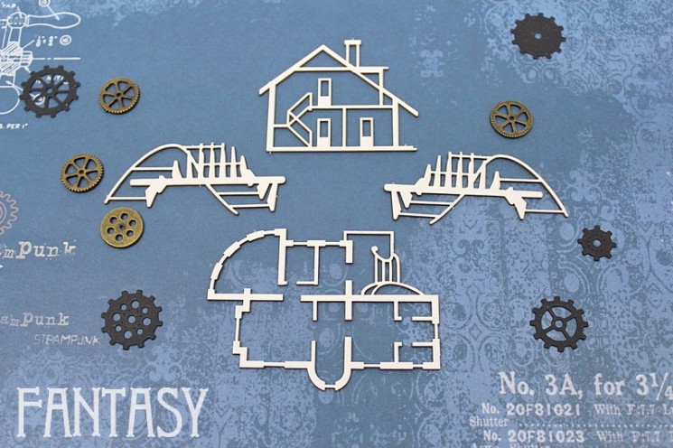 Chipboard Fantasy Set " House Plan 2108"