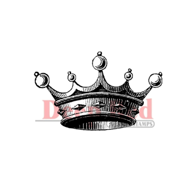 DEER RED rubber stamp "Crown for royalty", size 6. 6X3. 5 cm