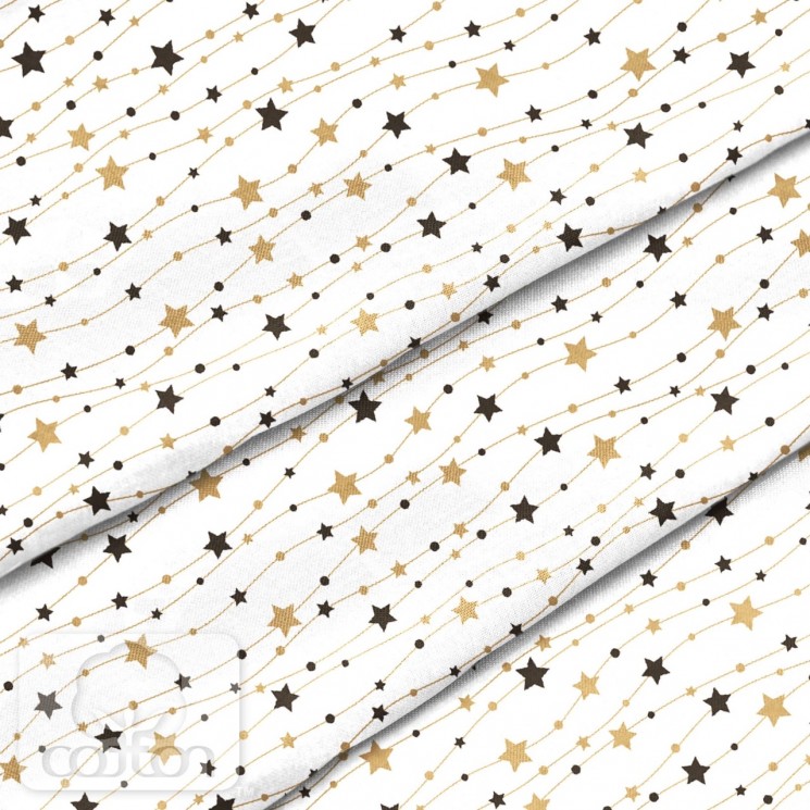 Fabric 100% cotton Poland "Stars on white", size 50X50 cm
