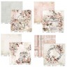 1/4 Set of double-sided Mintay Papers "Florabella", 6 sheets, size 15x15 cm, 240 g /m2