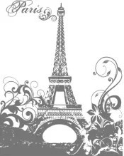 Silicone stamp Tamara Startseva "Paris 002", size 6x5 cm