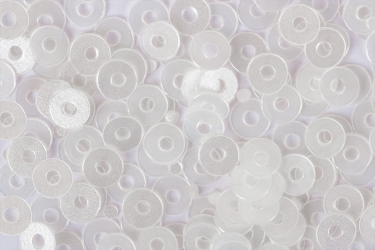 Sequins "Zlatka" in bulk,transparent white No. 01, 3 mm, 10 gr 
