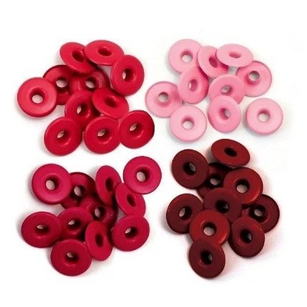Set of grommets We R Memory Keepers "Red", size 5 mm