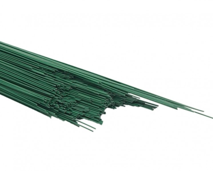 Floral lacquered wire "Dark green", size 0.3 mm, length 40 cm, 30 pcs