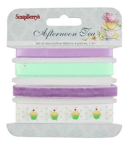 Scrapberry's "Sweets" decorative ribbon set 4 pieces of 1 m each
