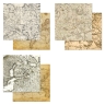 Двусторонний набор бумаги 20х20 см "Фономикс. Карты. Том 1", 12 листов, 180 гр/м2 (ScrapMania)