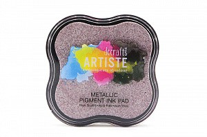 Pigmented stamp pillow "Docrafts", metallic with a pink tint 