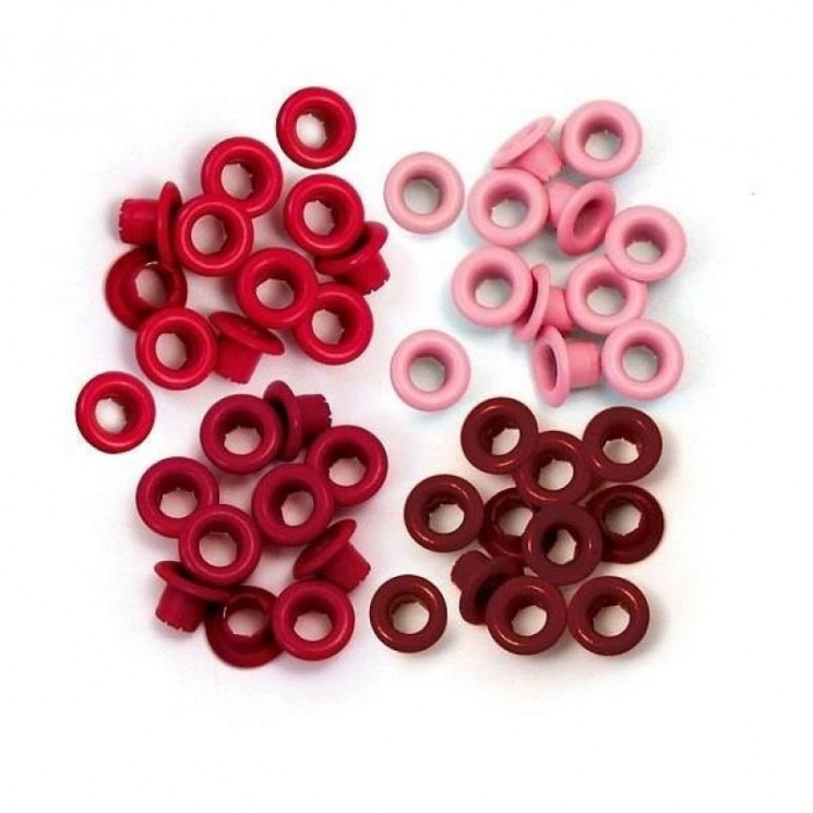 Set of grommets We R Memory Keepers "Red mix", size 5 mm