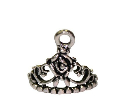 Metal pendant Scrapberry's "Tiara", antique silver, size 15X15 mm, 1 pc