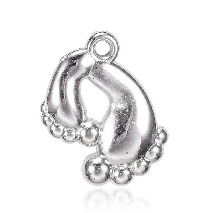 Silver pendant "Heels", size 1.5 x 2 cm, 1 pc