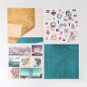 Set of double-sided Artuzor "Travel" paper 18 sheets, size 20X20 cm, 180 g /m2