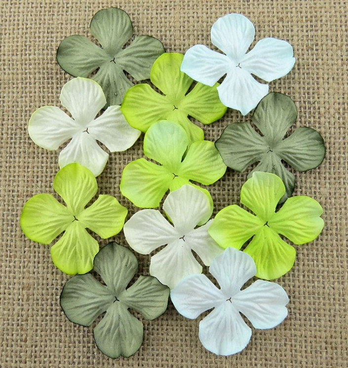 Hydrangeas "Green mix" size 3 cm 10 pcs 