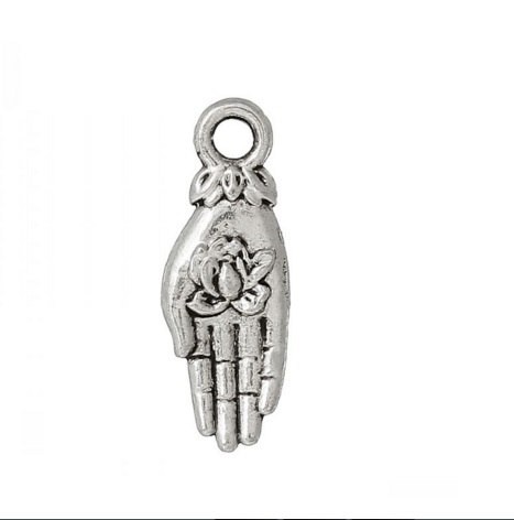 Silver pendant "Hand with a pattern", size 1. 7x0. 6 cm, 1 piece