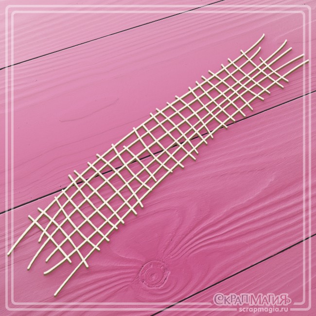 Chipboard Scrapmagia "Grid", size 200x45 mm