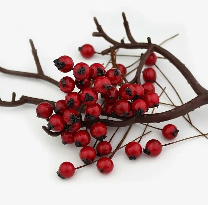 Decorative elements of Mr. Painter "Berries" red, 24 pcs