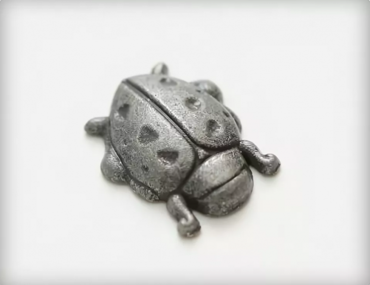 Scrapberry's "Ladybug" metal pendant, antique silver, size 12 mm, 1 pc