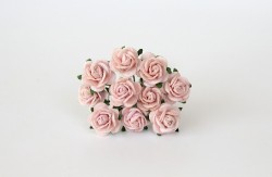 Розы "Розовоперсиковые светлые" размер 1 см, 5 шт