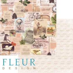 Двусторонний лист бумаги Fleur Design Краски осени "Полет в небеса", размер 30,5х30,5 см, 190 гр/м2